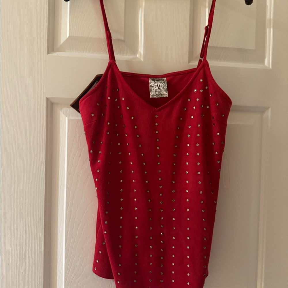 Red Embezzled Women's Top from Boot Barn
